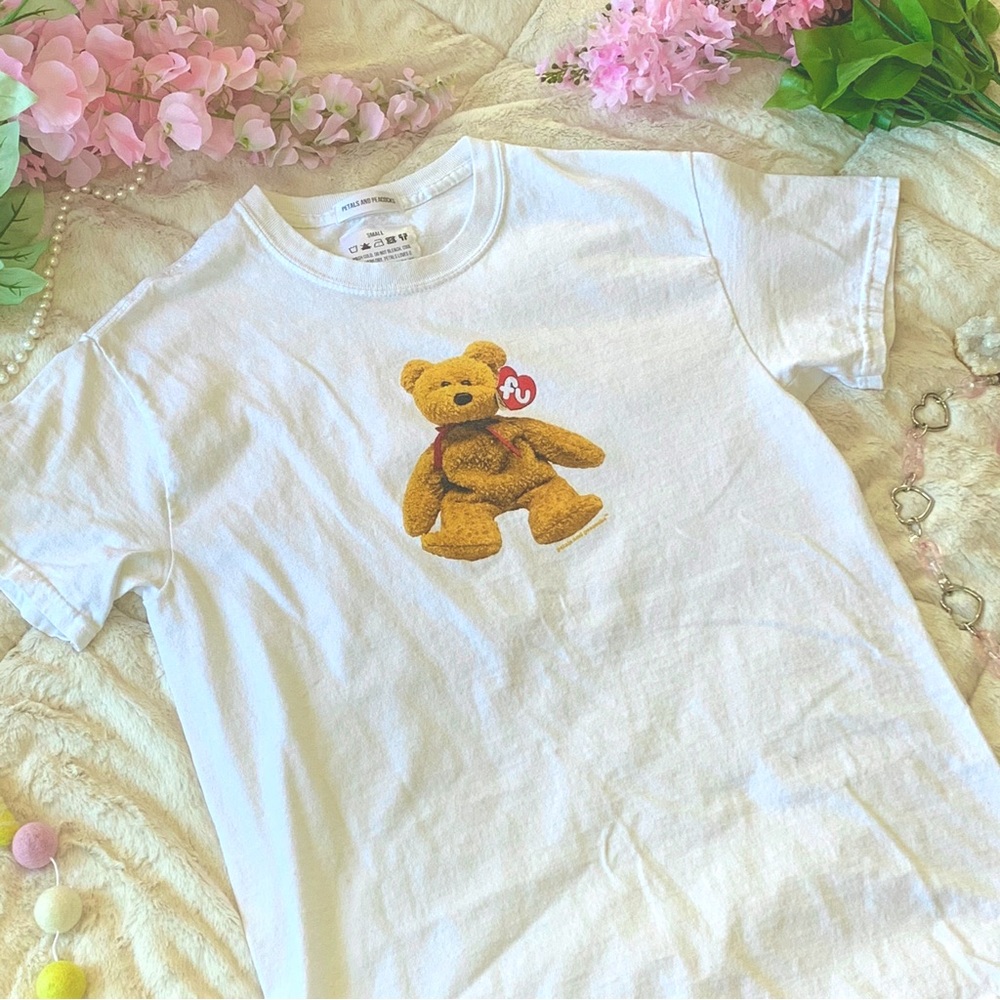 PETALS AND PEACOCKS beanie baby ‘FU’ tee shirt SMALL s/s